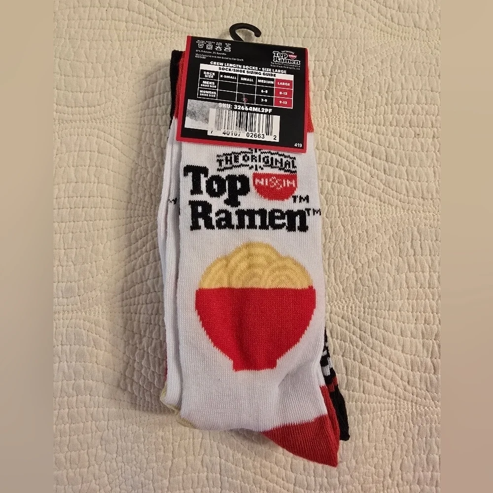 NWT Top Ramen 2 Pairs Of Socks